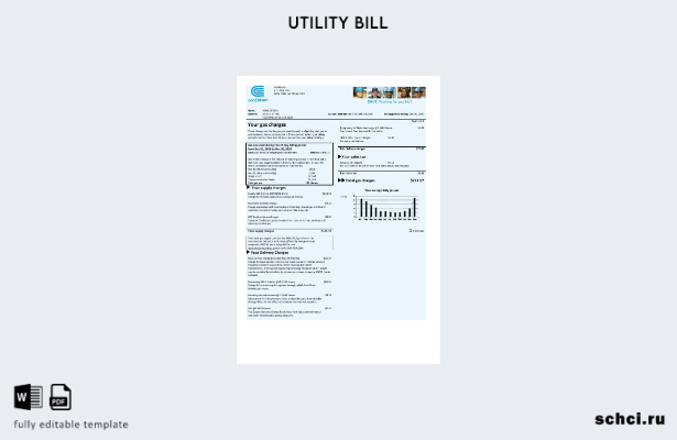 скачать в цифровом формате шаблон счета за коммунальные услуги Con Edison в США